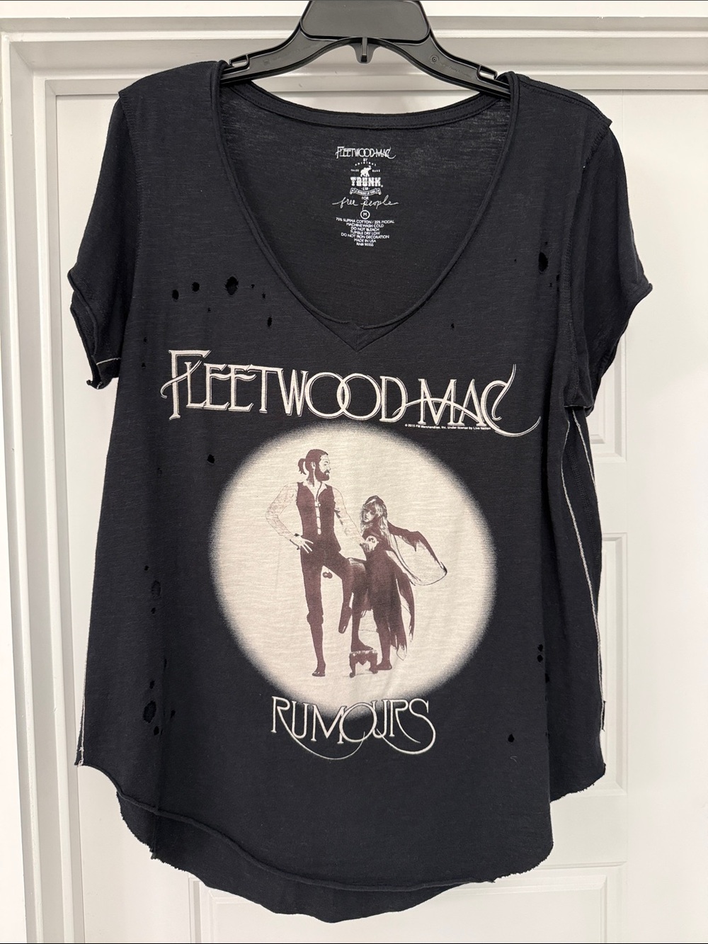 Trunk Ltd x Free People  Black Fleetwood Mac Rumours Graphic V‑Neck Tee